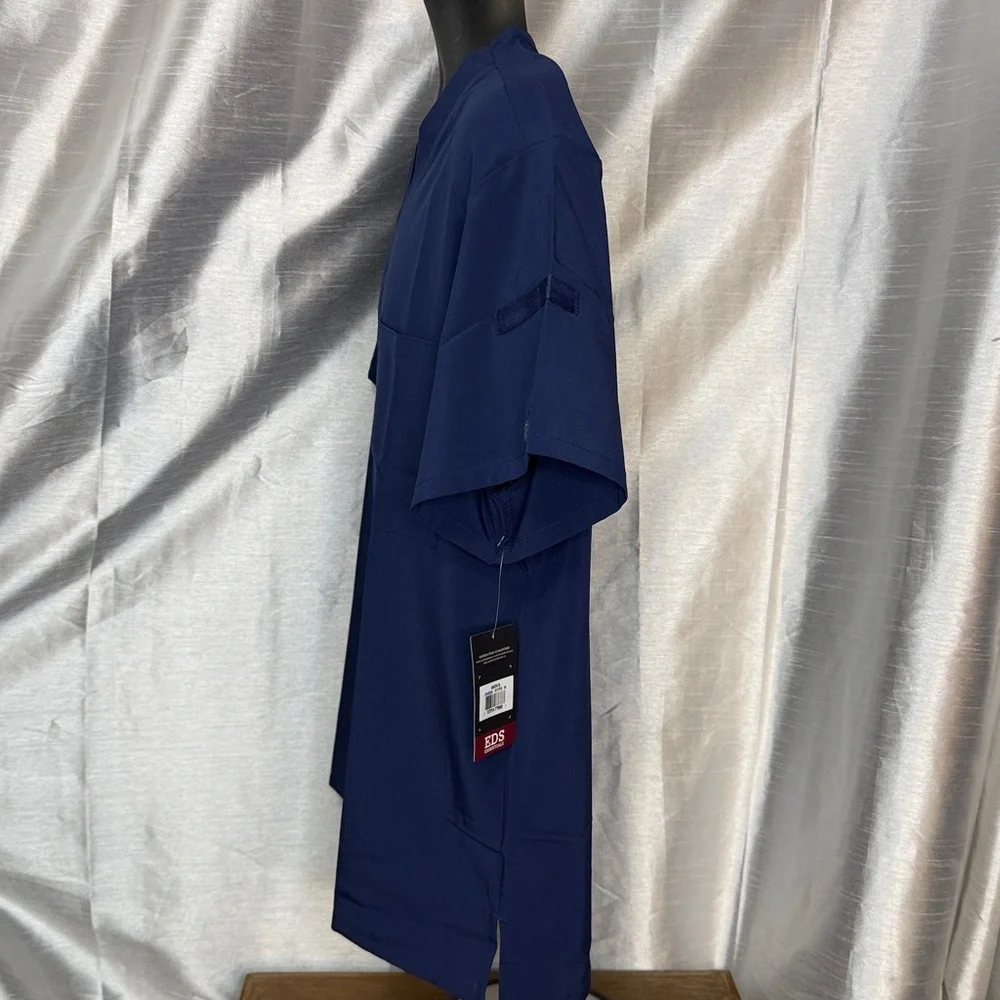 Dickies EDS Essentials Scrub Top NWT Stretch Mens M Uniform V Neck Navy